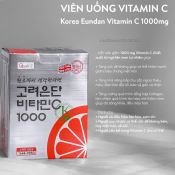 Viên Uống Eundan Vitamin C 1000Mg Hỗ Trợ Trắng Da, Chống Lão Hóa 120V-1