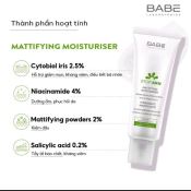 Kem Dưỡng Babe Stop Akn Mattifying Moisturiser Kiềm Dầu, Giảm Mụn 50Ml-2