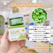 Kem Face Rau Má Prettyskin The Pure Jeju Cica 40 Ceramice Cream Làm Dịu & Phục Hồi Da 52Ml-2