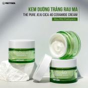 Kem Face Rau Má Prettyskin The Pure Jeju Cica 40 Ceramice Cream Làm Dịu & Phục Hồi Da 52Ml-1