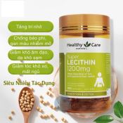 Viên Uống Mầm Đậu Nành Super Lecithin 1200Mg Healthy Care Hỗ Trợ Sức Khỏe và Làm Đẹp 100 Viên-1