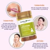 Viên Uống Mầm Đậu Nành Super Lecithin 1200Mg Healthy Care Hỗ Trợ Sức Khỏe và Làm Đẹp 100 Viên-3
