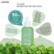 Serum Rau Má Prettyskin The Pure Jeju Cica 80 Ampoule Làm Dịu Da, Phục Hồi Da Mụn 50Ml-2