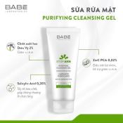 Sữa Rửa Mặt Babe Stop Akn Purifying Cleansing Gel Cho Da Dầu Mụn 200Ml-2