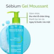 Sữa Rửa Mặt Bioderma Sebium Gel Moussant Kiểm Soát Dầu Và Làm Sạch Da 200ML-2