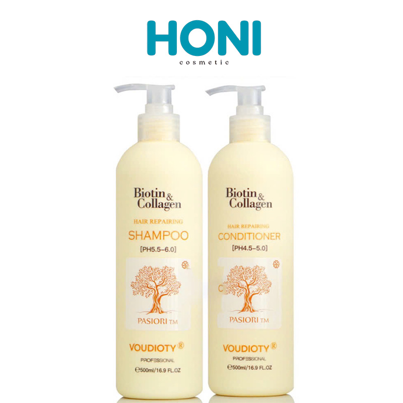 Bộ Gội Xả Biotin & Collagen Voudioty 2021 Siêu Mềm Mượt 1000ml - CSHAIR119