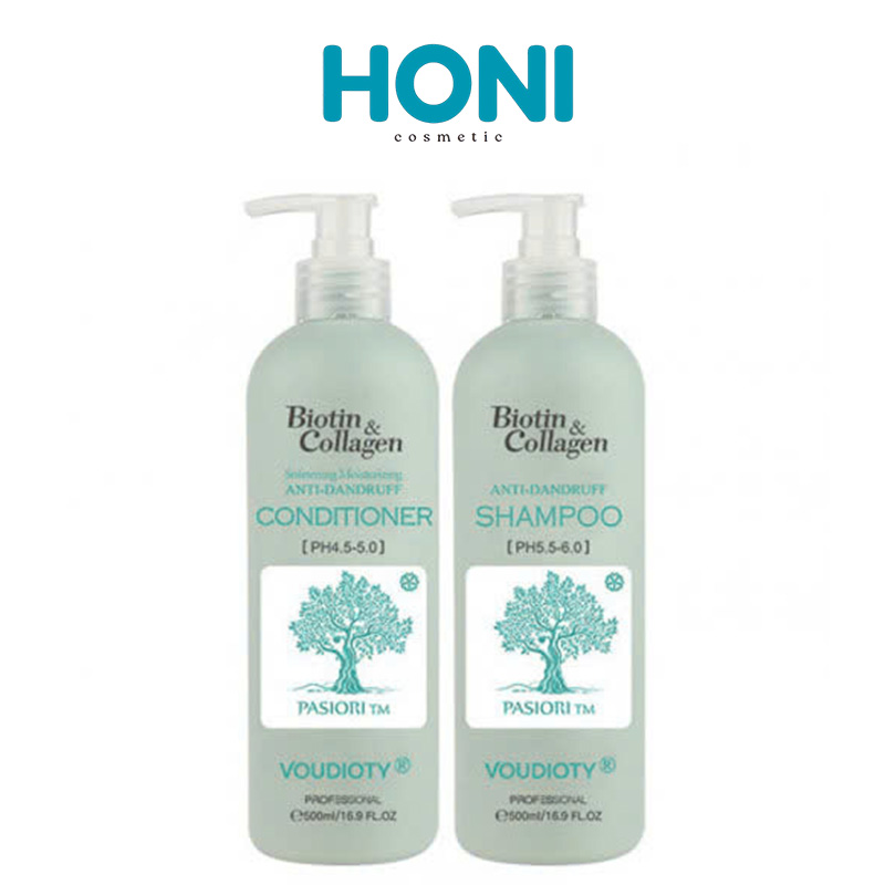 Bộ Gội Xả Biotin & Collagen Voudioty 2021 Trị Gàu 500ml - CSHAIR124