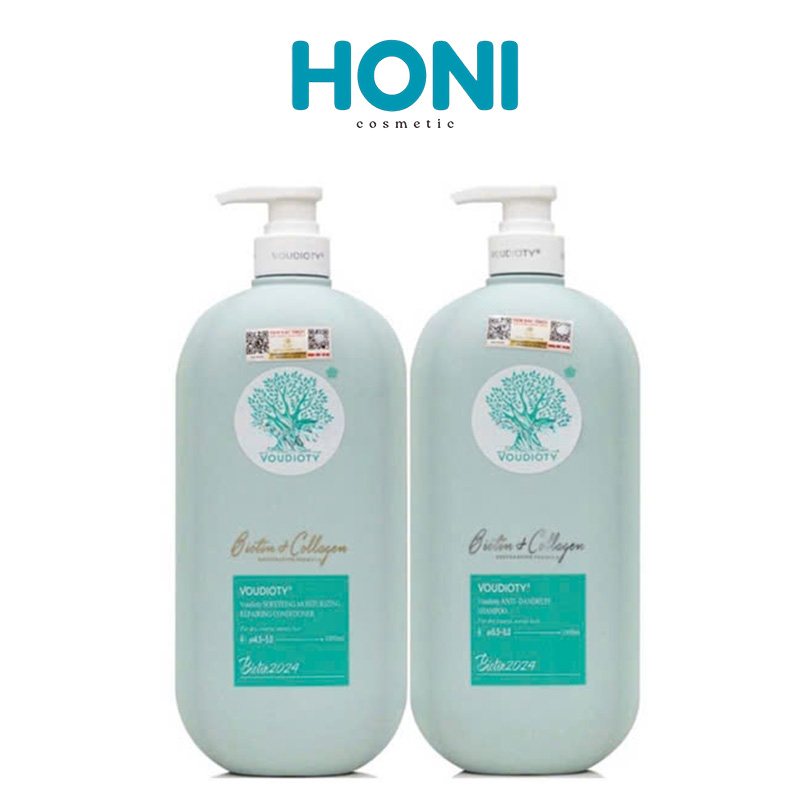 Bộ Gội Xả Biotin & Collagen Voudioty 2024 Trị Gàu 500ml - CSHAIR115