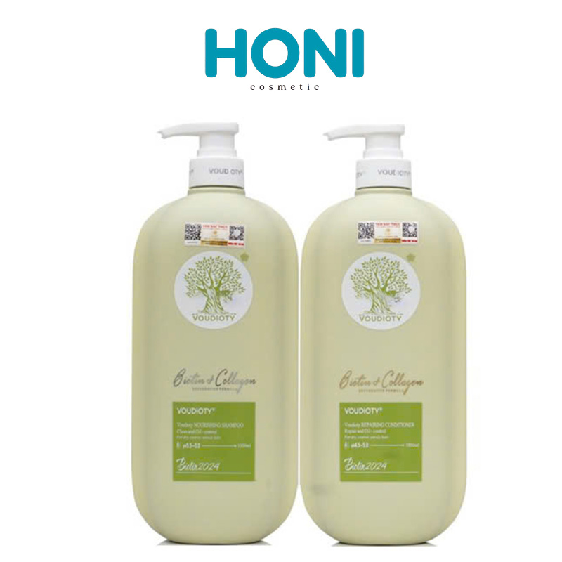 Bộ Gội Xả Biotin & Collagen Voudioty 2024 Kiềm Dầu 1000ml - CSHAIR112