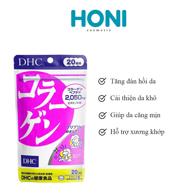Viên Uống Dhc Collagen  Tăng Cường Độ Đàn Hồi, Giảm Nếp Nhăn, Làn Da Mịn Màng 360 Viên - HTLĐ15