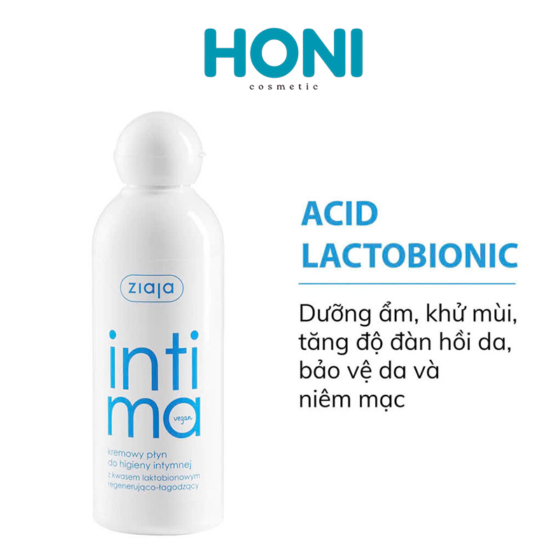 Dung Dịch Vệ Sinh Intima Ziaja Làm Sạch, Khử Mùi Hôi Lactobionic Acid Tăng Đàn Hồi 200ml - CSPN9