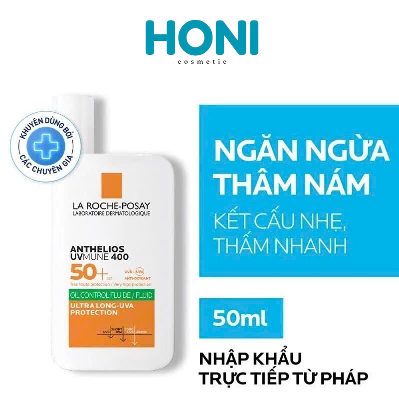 Kem Chống Nắng Laroche Posay Ngừa Nám chống nắng kiềm dầu đến 12H Anthelios UVMune 400 Oil Control Gel Fluid 50ML - CN67