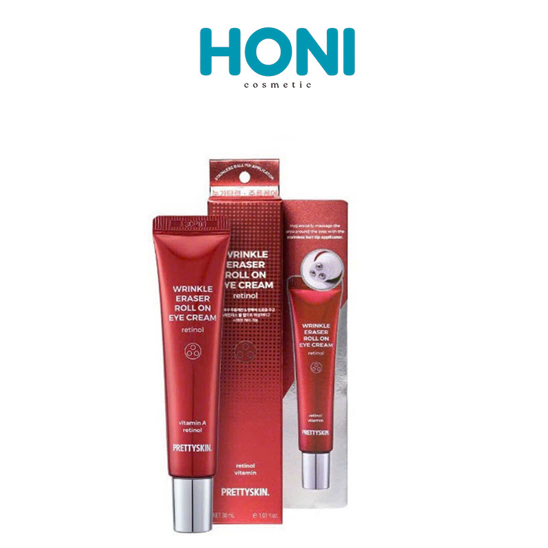 Kem Mắt Prettyskin Wrinkle Eraser Roll On Eye Cream Retinol Pretty Skin Xóa Nhăn Giảm Quầng Thâm 30Ml - CSEYE30