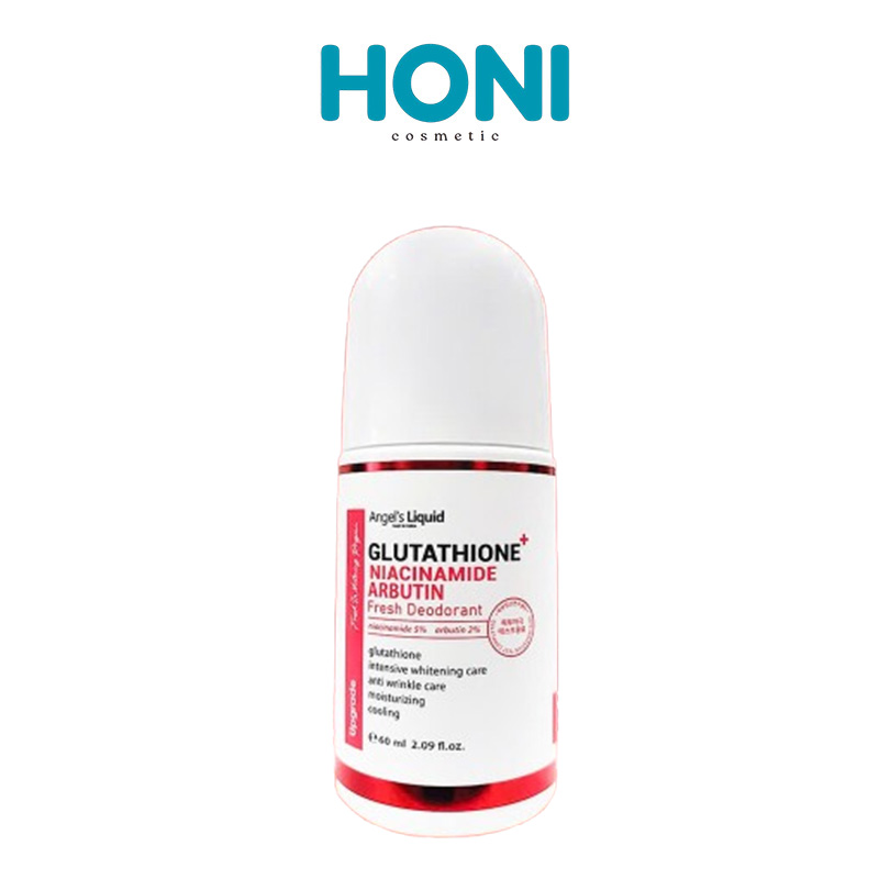 Lăn Nách Angel's Liquid Glutathione+Niacinamide Arbutin Cooling Fresh Deodorant Khử Mùi, Dưỡng Trắng, Mát Lạnh 60ml - CSBODY1