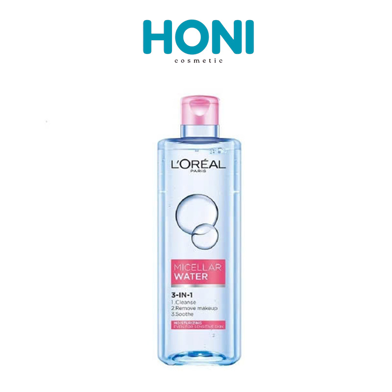 Nước Tẩy Trang Loreal Paris 400ML Dưỡng Ẩm Cho Da Thường, Khô - Hồng - LSDM75