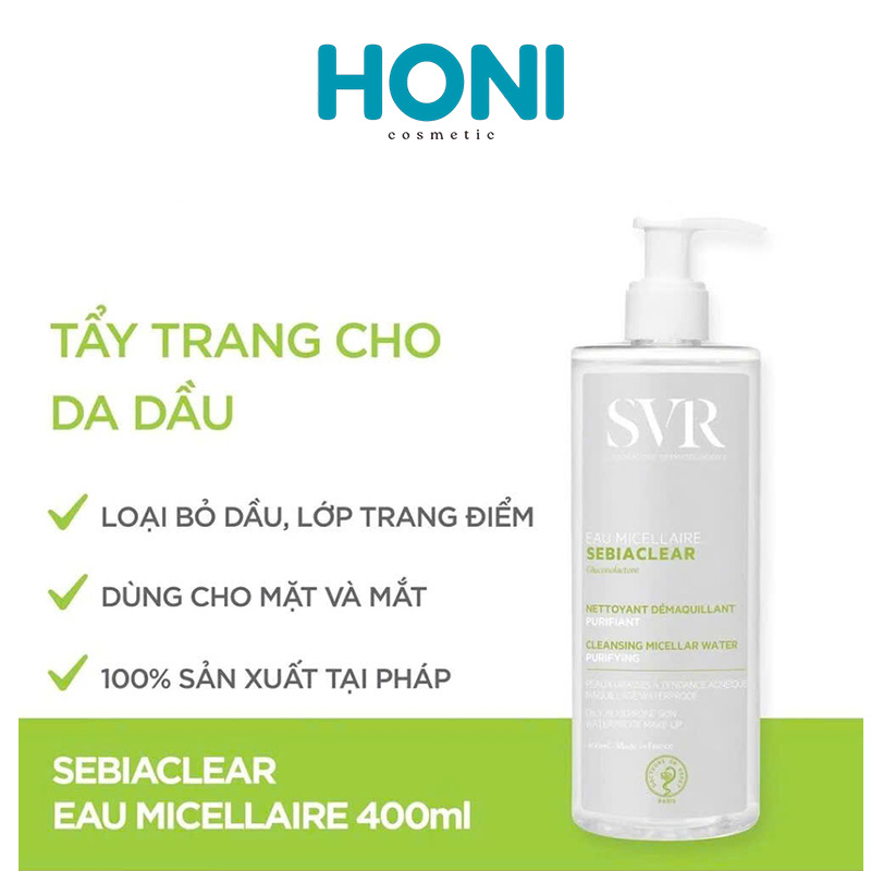 Nước Tẩy Trang Svr Micellar Giúp Loại Bỏ Dầu Cho Da 400Ml - LSDM78