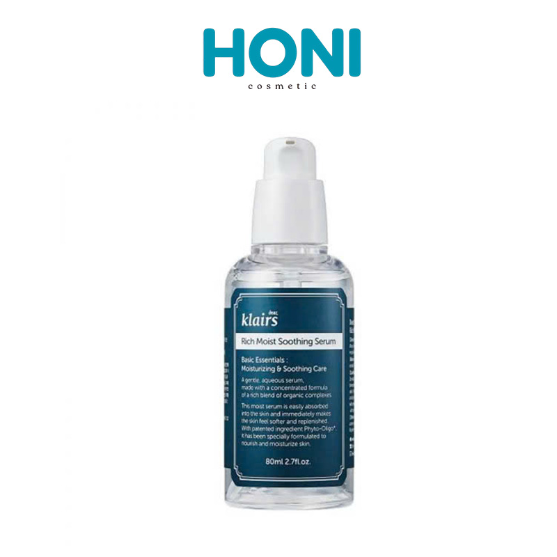 Serum Klairs Rich Moist Soothing Cấp Ẩm Sâu, Làm Dịu Da Nhạy Cảm 80Ml - DDFACE268
