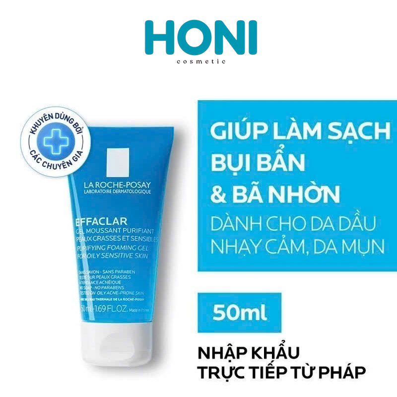 Sữa Rửa Mặt Laroche Posay Effaclar Purifying Foaming Gel Dành Cho Da Dầu, Da Mụn Nhạy Cảm 50ML - LSDM93
