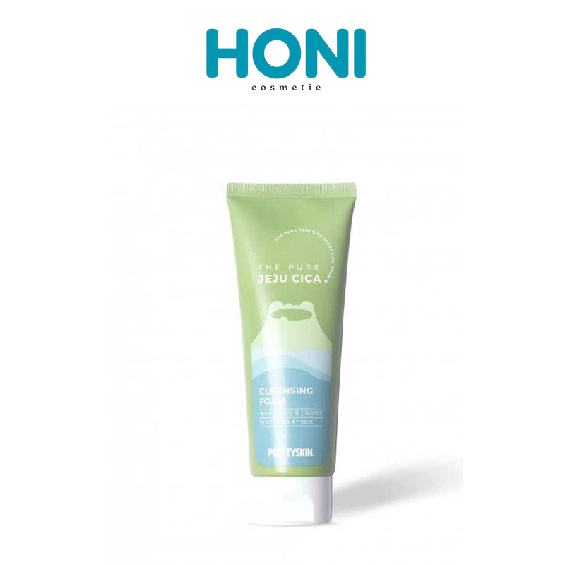 Sữa Rửa Mặt Rau Má Prettyskin The Pure Jeju Cica Cleansing Foam 150Ml-0