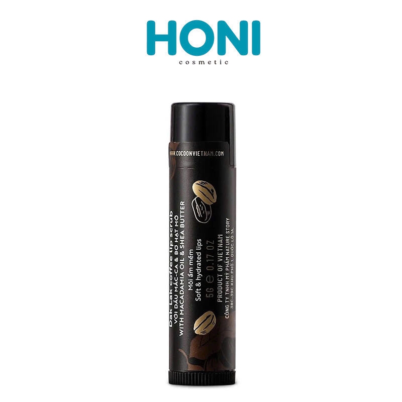 Tẩy Tế Bào Chết Môi Cocoon Cà Phê Đắk Lắk Môi Mềm Mịn, Hồng Hào Tự Nhiên 5g - CSLIP58